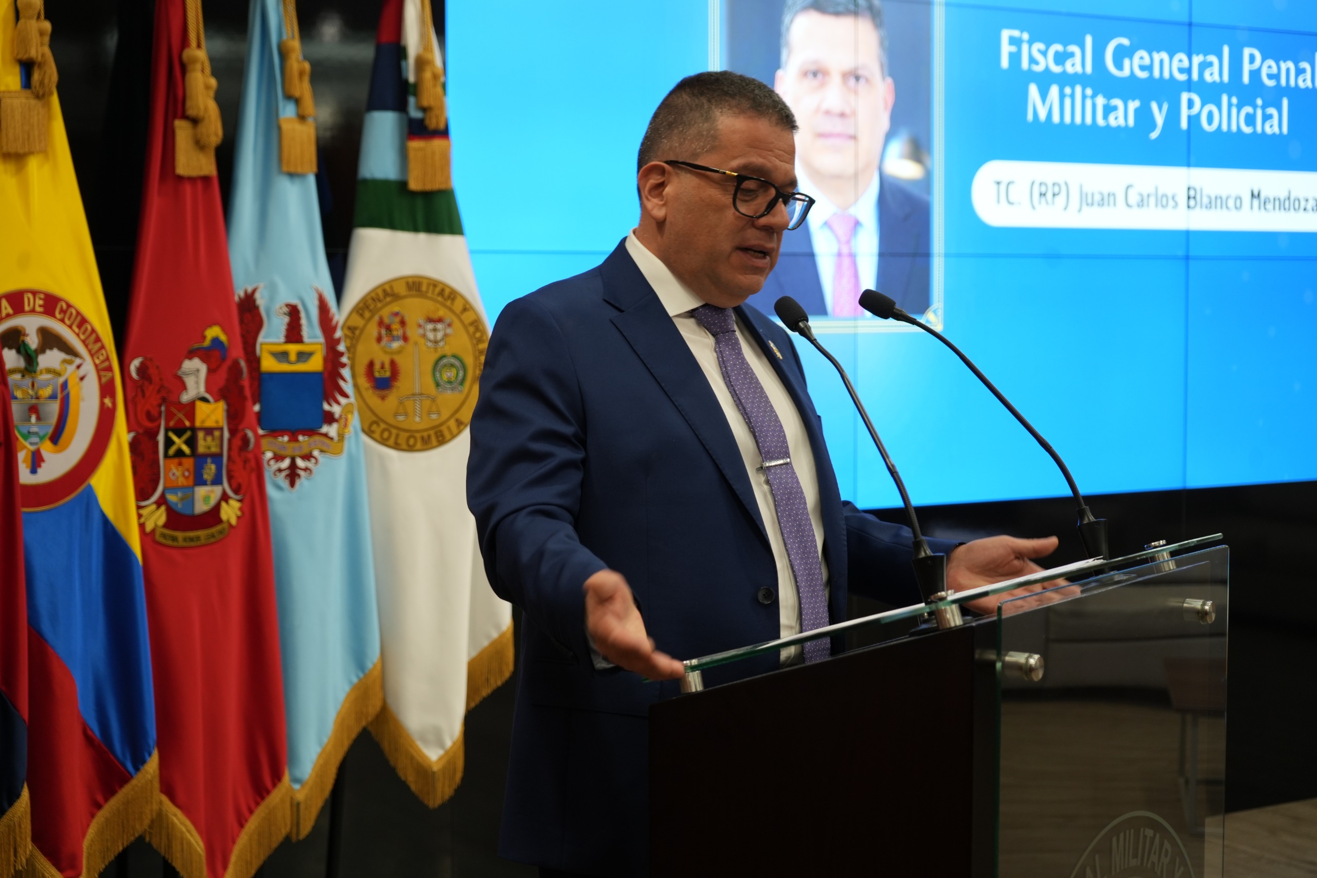 Foto del Fiscal General Penal Militar y Policial durante su presentación en la entidad Foto del Fiscal General Penal Militar y Policial durante su presentación en la entidad