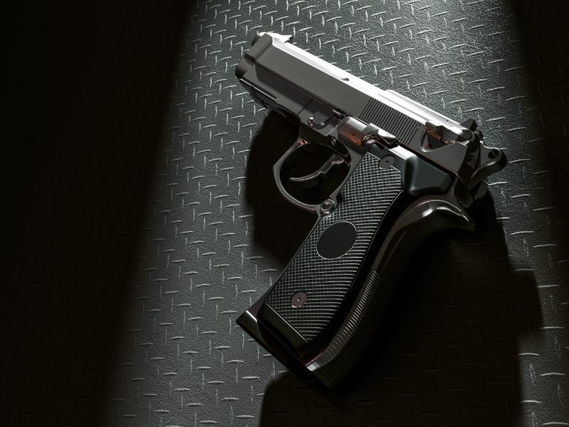 Imagen de referencia de una pistola