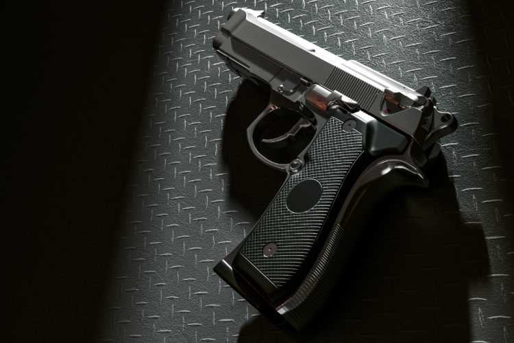 Imagen de referencia de una pistola