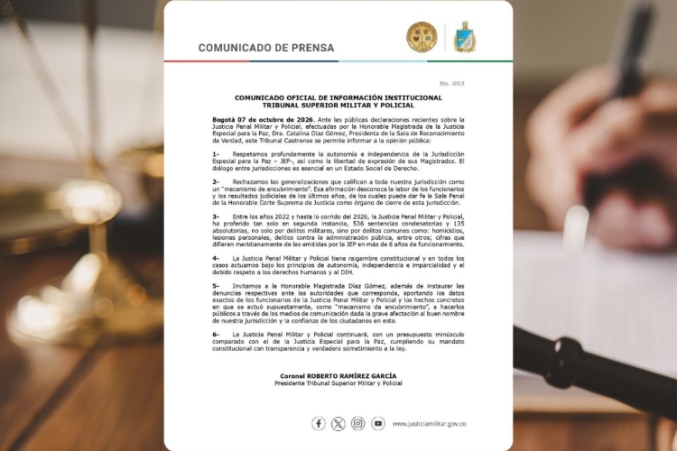 Foto del Comunicado 003 del Tribunal