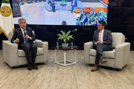 director de la JPMP con el director de la Corporación Excelencia en la Justicia,