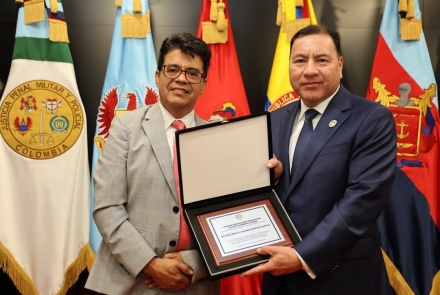 director y fiscal de la JPMP en el evento de cierre de gestión